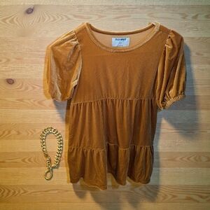 Old Navy Kids' Mustard Yellow Puff Sleeve Dress